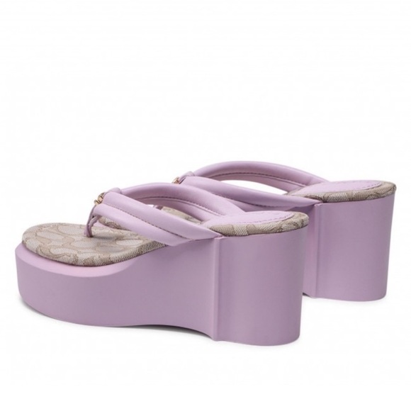 NWT Coach Franki Flip Flop in Violet Size 8 - Picture 3 of 13